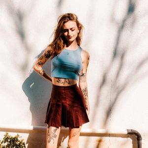 Maroon American apparel skirt size small